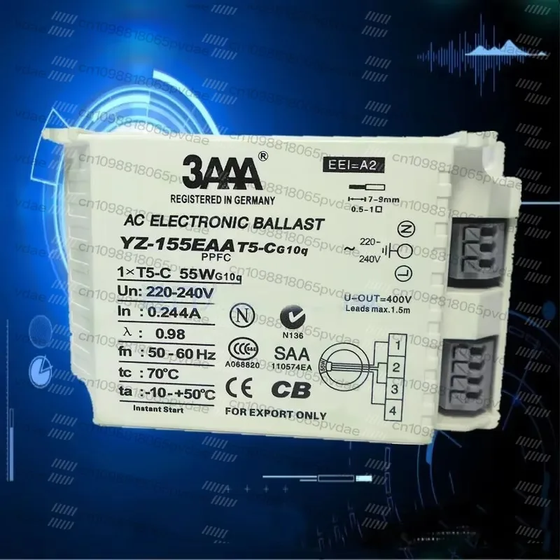 3AAA YZ-155EAA T5-C AC 220-240V Fluorescent Lamp 55W Electronic Ballast For T5 Ring Lamp Standard Reator