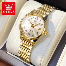 Olevs 6666 Fashion Business Women's automatic mechanical watch luxury waterproof stainless steel dress Women's Watch Reloj Mujer