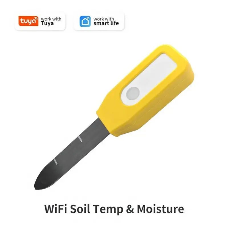 DTEN-Tuya WIFI Soil Tester Temperature Humidity Sensor Real-Time Monitoring Low Battery Alert Work With Smart Life
