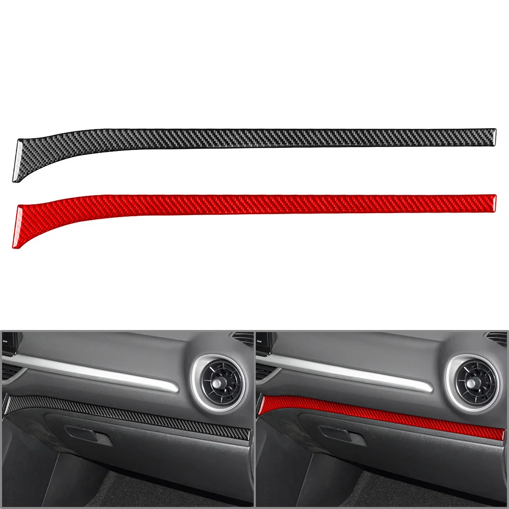 LHD Carbon Fiber Car Co-pilot Dashboard Panel Trim Strip Decoration Sticker For Kia Forte Cerato K3 2019 2020 2021 2022 2023