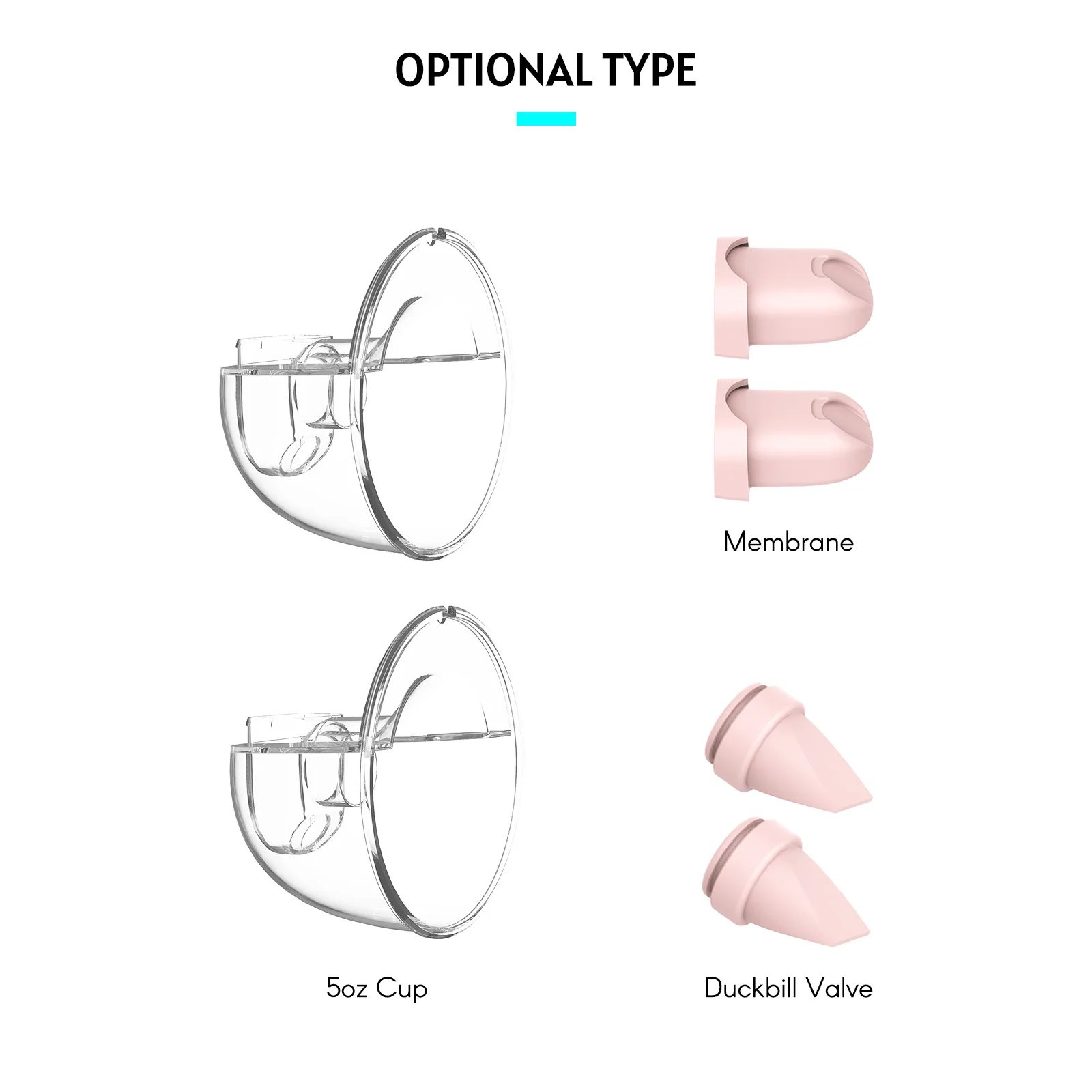 Electric Breast Pump Replacement Accessory Includes 2 Pcs Duckbill Valve Soft Food-Grade Silicone for Wearable Breast Pump