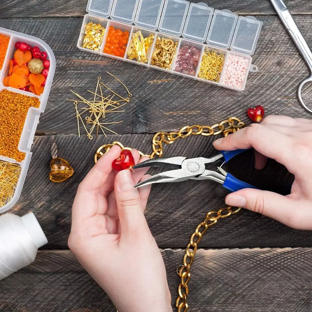 إكسسوارات كماشة مجوهرات ذاتية الصنع أداة صنع المجوهرات المتينة المقاومة للاهتراء كماشة أنف نايلون عالمية