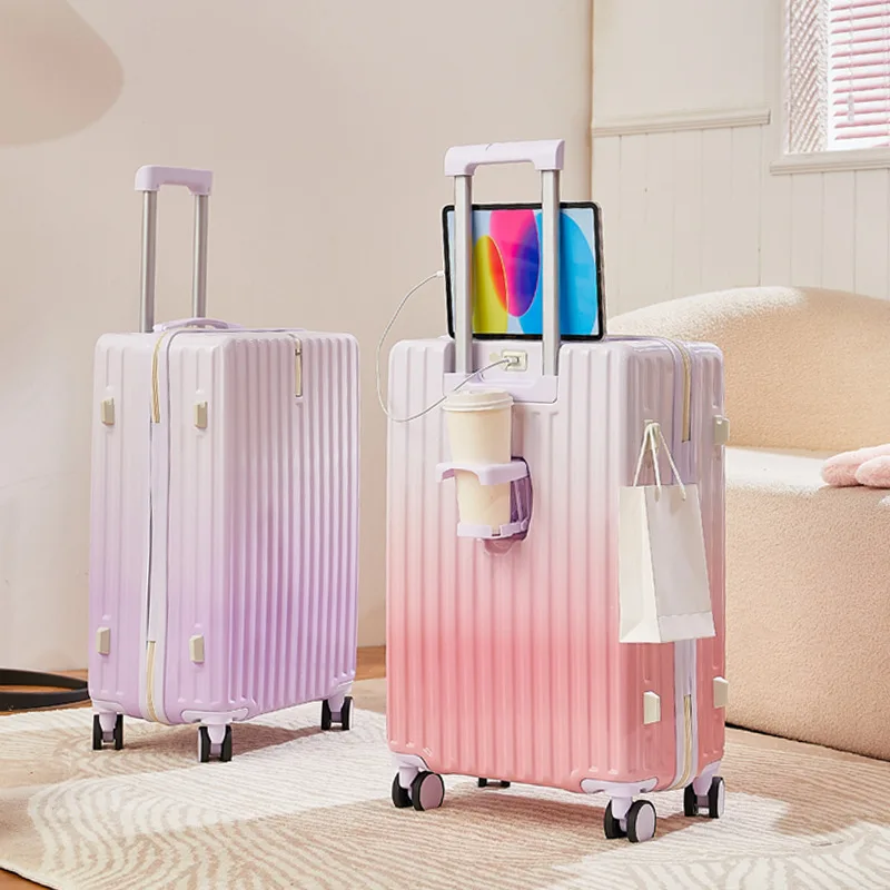 見た目も良いネットセレブ向け女性用スーツケース、徐々に色が変わる24インチ大容量学生向けスーツケース