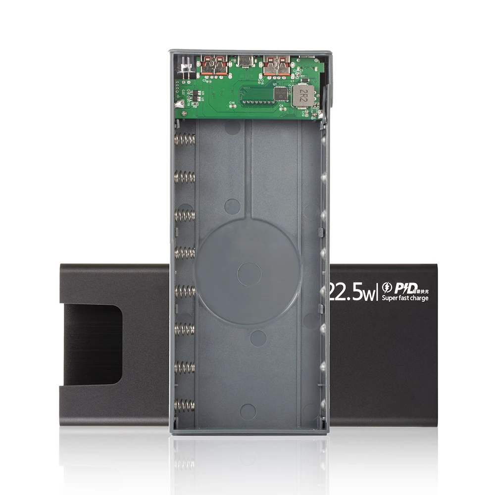 DIY 8x18650 Battery Case Power Bank Shell QC PD 22.5W Fast Charging Mobile Power Supply Housing 8 Slot Battery Storage Boxes