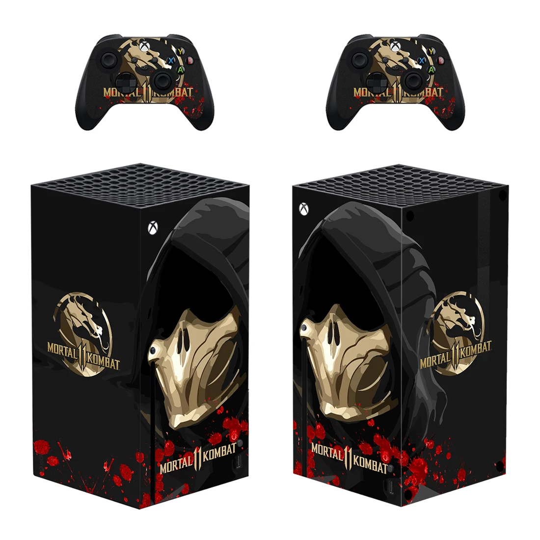 MORTAL KOMBAT Style Xbox Series X Skin Sticker for Console & 2 Controllers Decal Vinyl Protective Skins Style 1