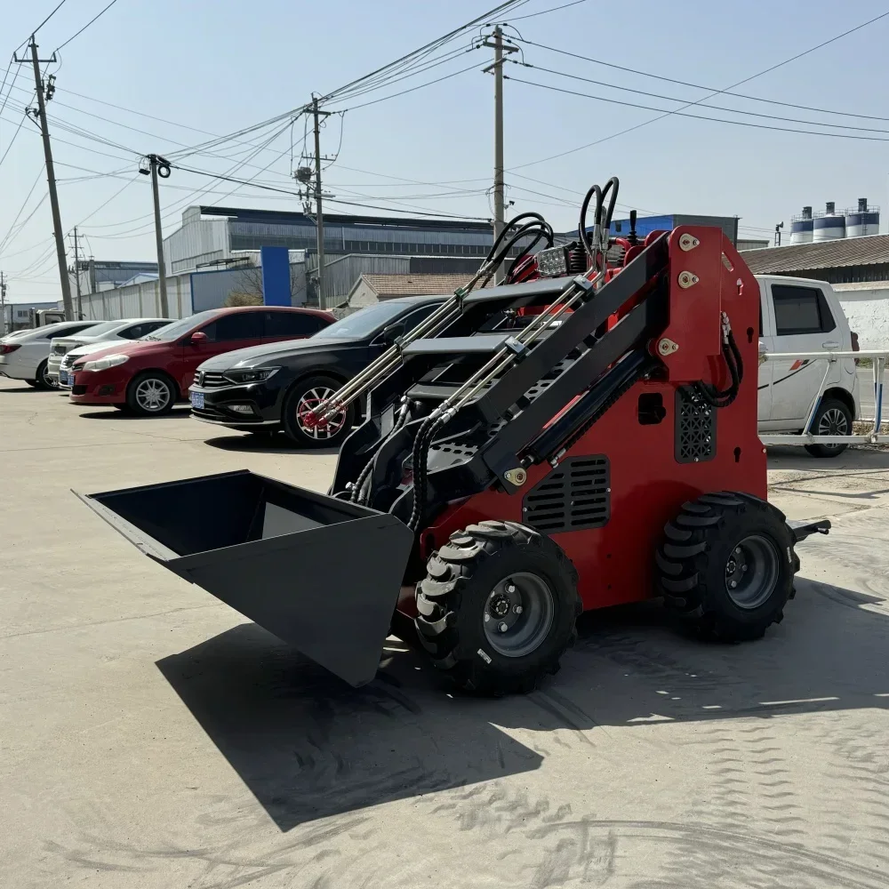 HFast Delivery Tire Skid Loader Small Skid Steer Loader Mini Skid Steer Loader for Sale Manufacturers Chinese Perkins Engine 20L