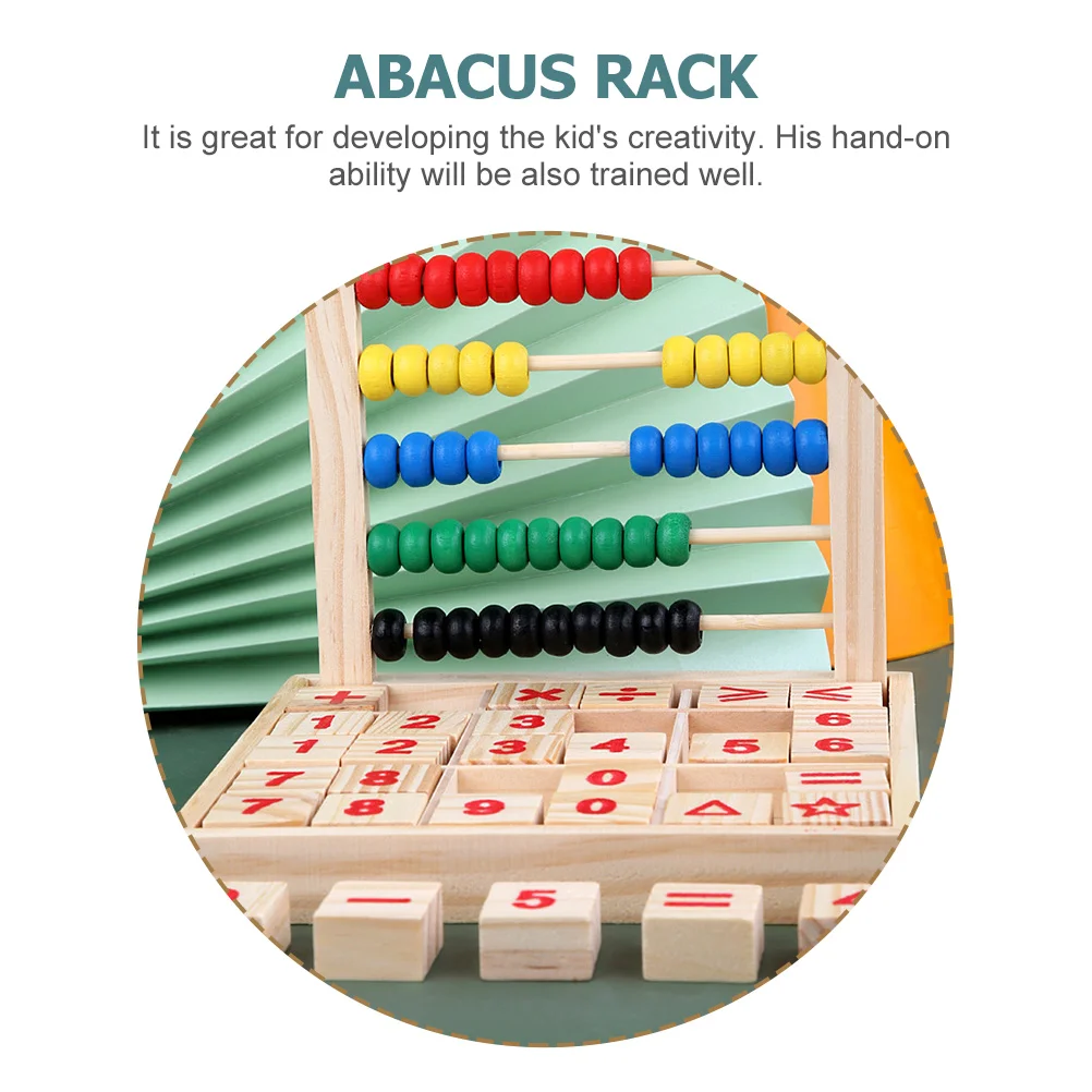 Rack de cálculo cognitivo matemática aprendizagem número brinquedo blocos de construção para crianças ábaco brinquedo