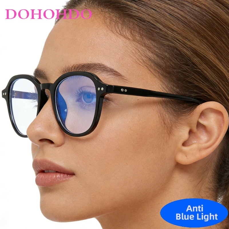 

Trending Rice Nail Decorate Square Frame Women Men Glasses Luxury Design Reading Computer Classic Eye Protection Optical Eyewear