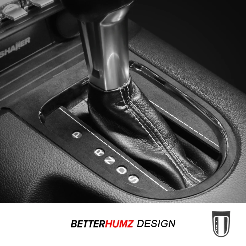 Para Ford Mustang GT 2015-2023 hecho de Alcantara consola central Panel de palanca de cambios pegatina embellecedora accesorios de ajuste Interior de coche