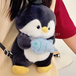 Women plush Penguin backpack girl cartoon cute doll shoulder bag