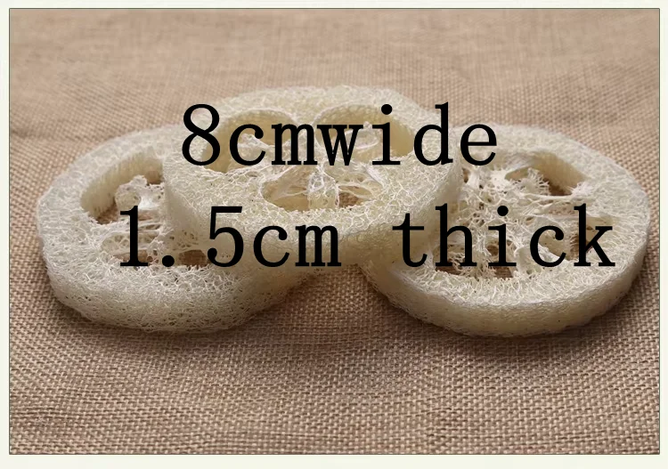 8cm wide 100pcs/lotNatural Loofah Luffa Loofa Sliceshandmade DIY soap tools, facial soap holder storage