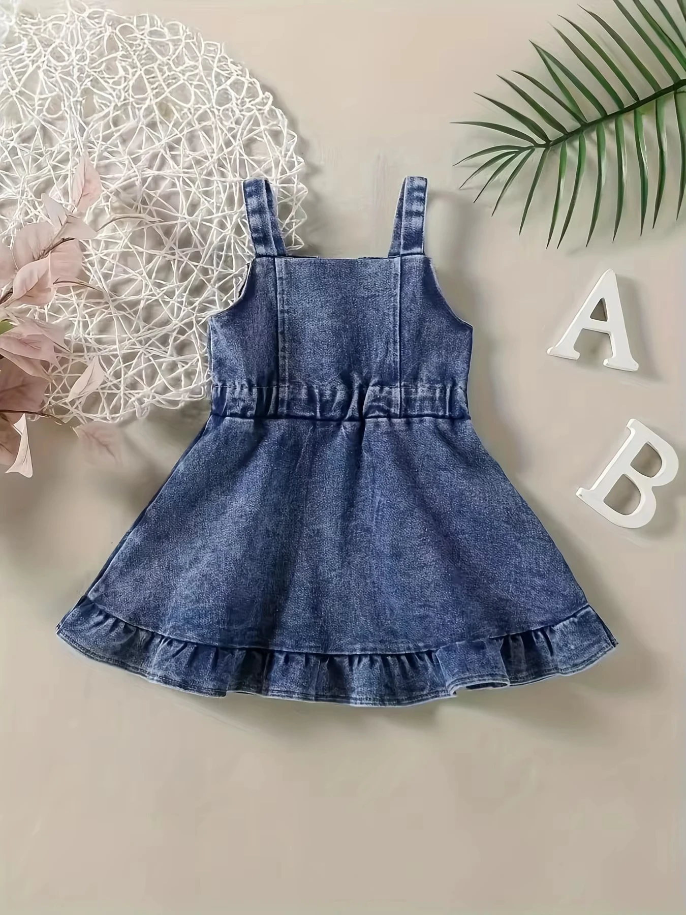 Baby Girl's Denim Romper Dress Infant Backless Overalls Clothing Kids Fashion Outfit Baby Girl's Clothing
