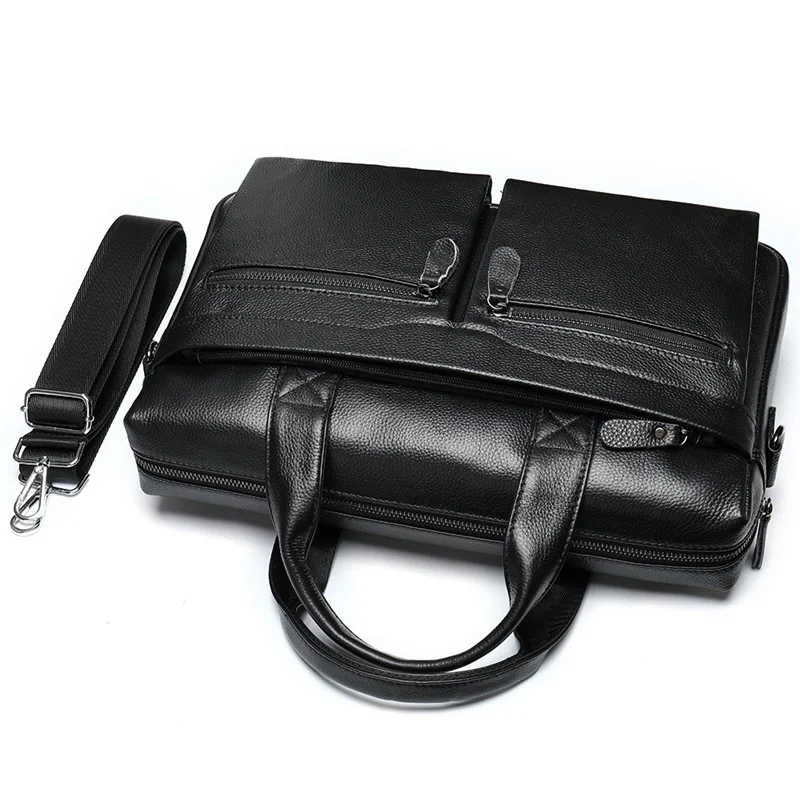 MVA Men Briefcase Genuine Leather Laptop Bag 14\