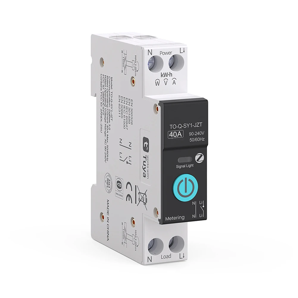 

Smart WiFi Switch 10A for 1P+N DIN Rail with Detailed Energy Monitoring and Remote Control via Smartphone Apps