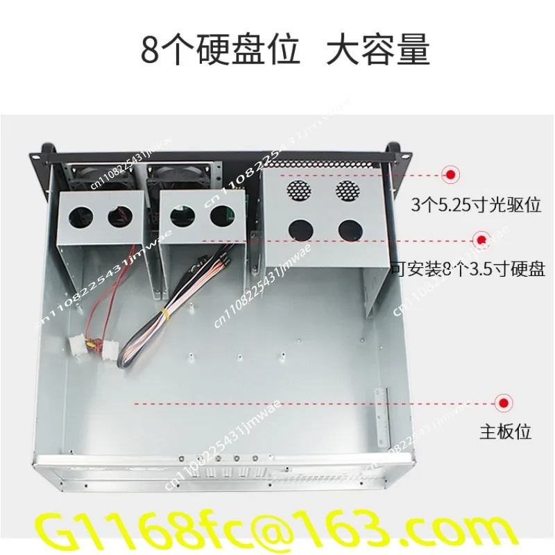 3U Industrial Control Chassis 390 Short Rack Mounted ATX Large Board Multi Hard Disk Horizontal Computer Server