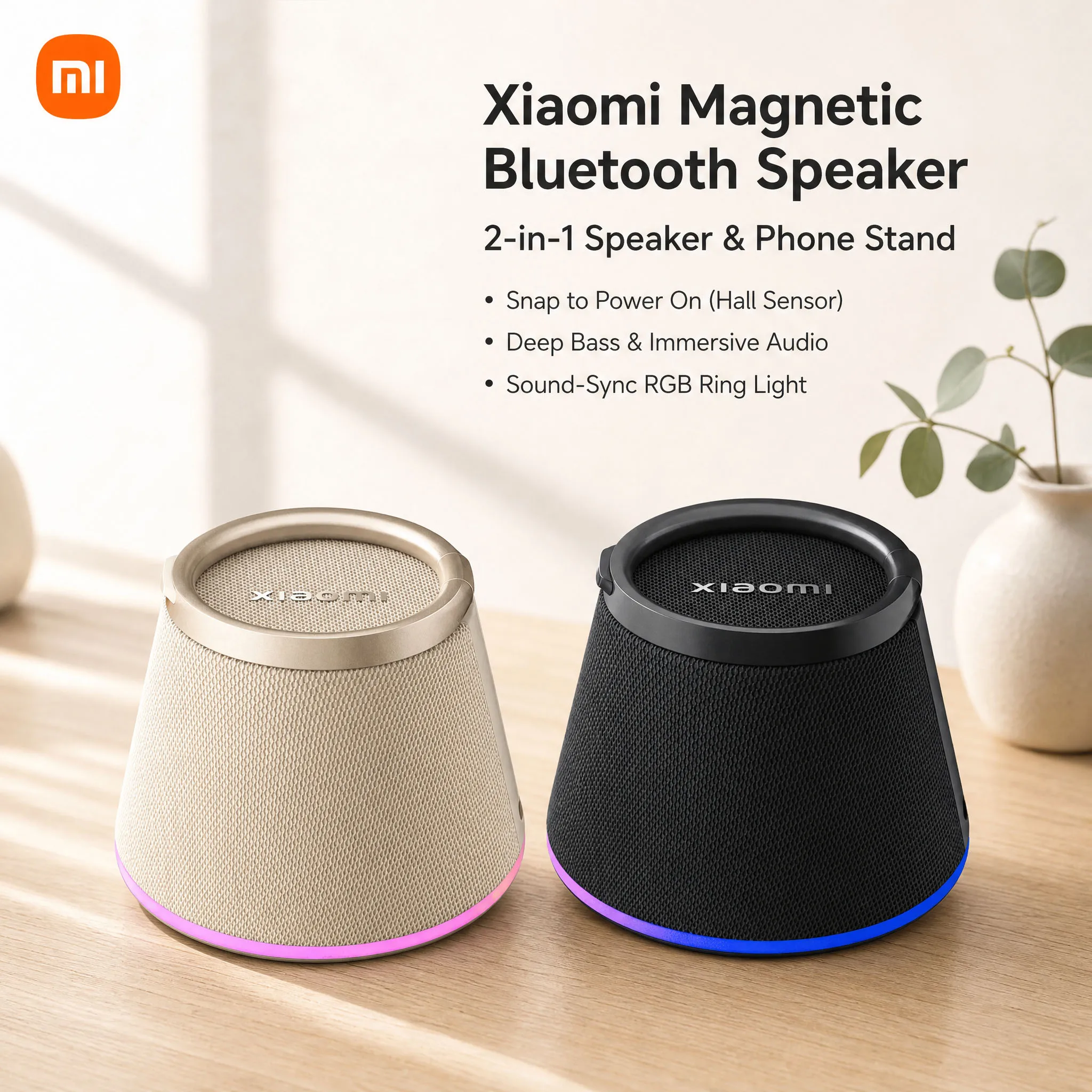 Smart Home Xiaomi 2 - Xiaomi Magnetic Bluetooth Speaker Mini Portable