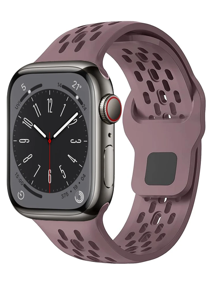 Silikonbänder für Apple Watch Band 45 mm 46 mm 42 mm 41 mm 44 mm Ultra 2 49 mm Sportarmband Correa iWatch Serie 10 9 8 7 6 5 3 SE