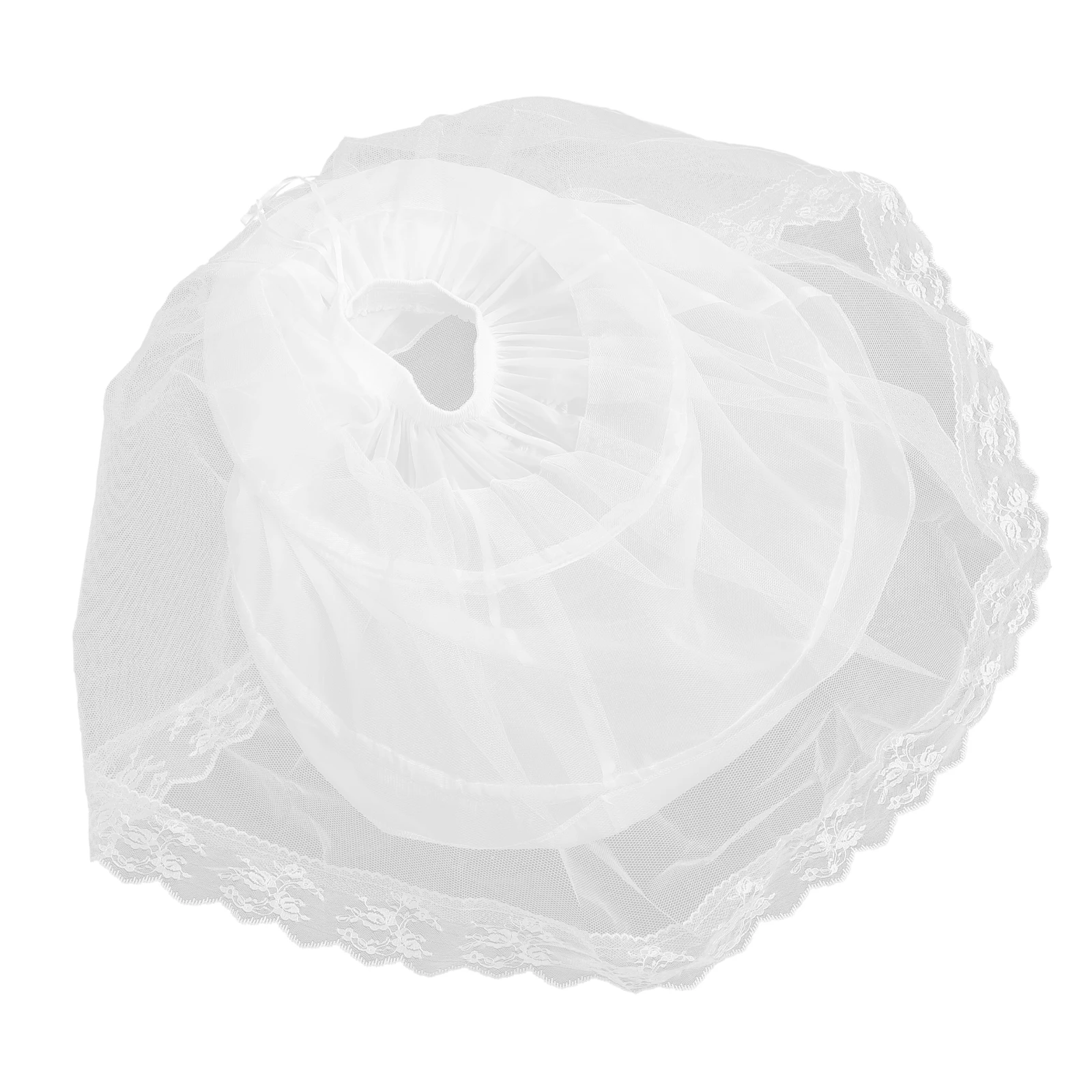 

Children Petticoat Polyester Taffeta Lining Fluffy Effect Wedding Dress Underskirt Kids Petticoat Skirt Simple Style Party Wear