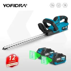 YOFIDRA 2000W Electric Hedge Trimmer 15000RPM Lawn Mower Garden Landscaping Hedge Pruner Trimmer Tool For Makita 18V Battery Pin