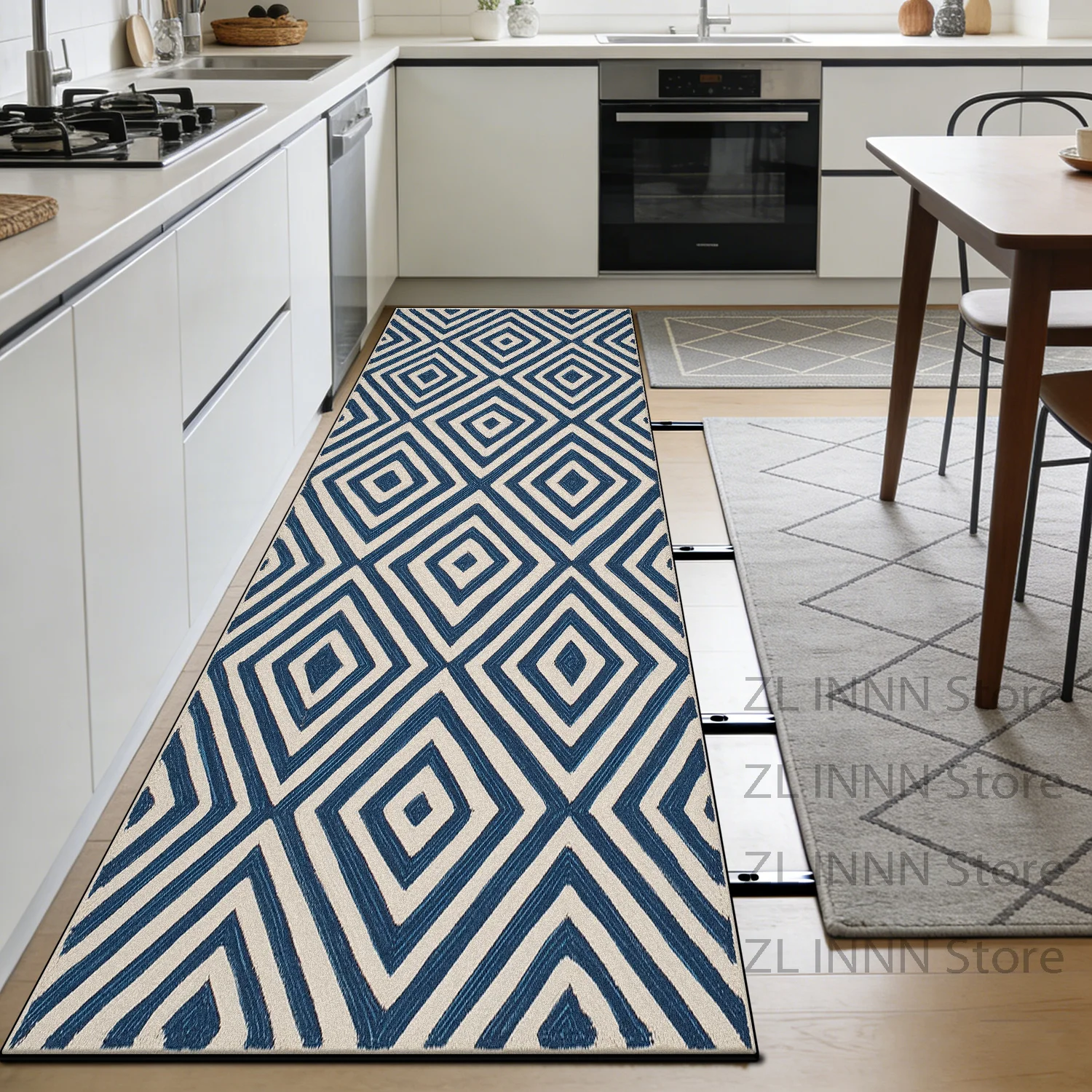 Navajo Geometric Kitchen Runner Carpet Luxury Decoration Living Room Long Rug Customizable Bedroom Bedside Washable Soft Mats