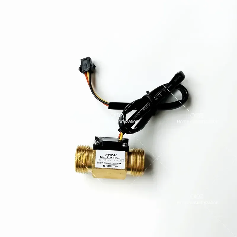 1 Inch Circulating Water System Flow Sensor High Temperature 4 Point Copper 6 Point Hall Pulse Turbine Flowmeter Instant Type