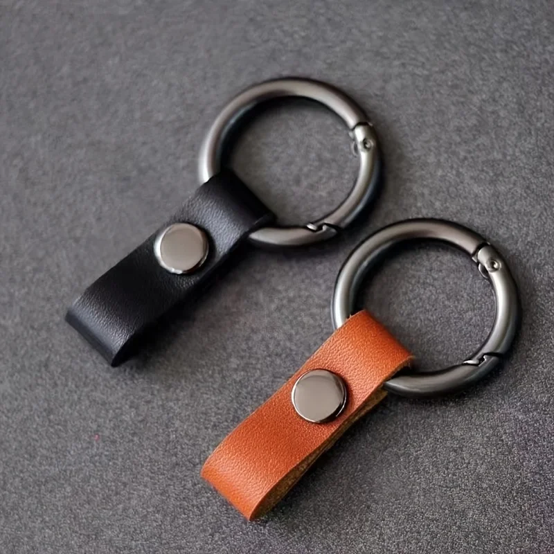 

Мужской автомобильный брелок из натуральной яловой кожи, деловой брелок для ключей, новогодний маленький подарок для мужчин
