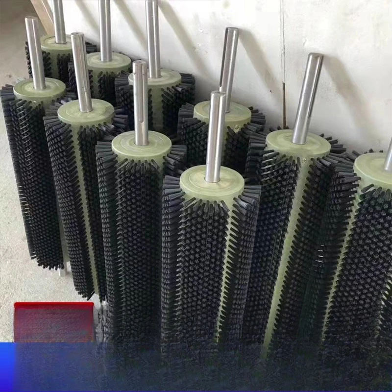 Roller Brush Cleaning Machine Brush Nylon Soft and Hard Hair Dust Removal and Polishing Cylinder Hollow Brush Wheel