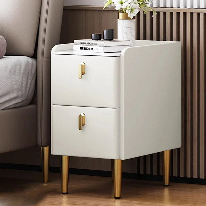 منظم غرفة النوم بجانب السرير، خزائن القهوة المتنقلة، أدراج Librero، منضدة خشبية فاخرة، أثاث منزلي Smart Mesa De Noche #4