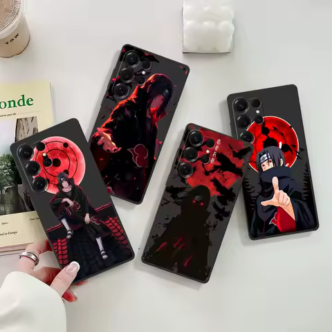 Uchiha Itachi Naruto Anime Case for Samsung Galaxy S25 S24 S20 S21 S22 Ultra S23 FE S7 Edge S9 S8 S10 Plus TPU Black Phone Cover