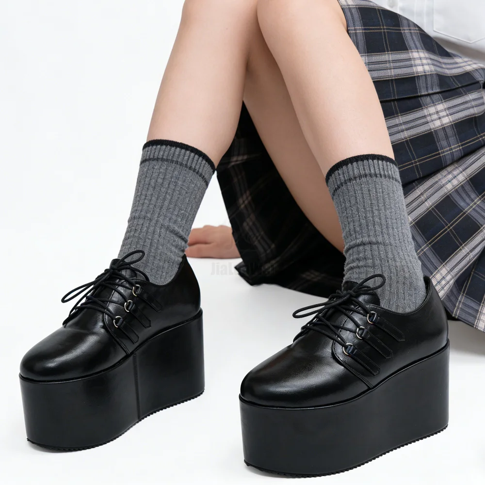 

10CM High Heels 70s Glam Rock Punk Platform Costume Gothic Cosplay JK Shoes