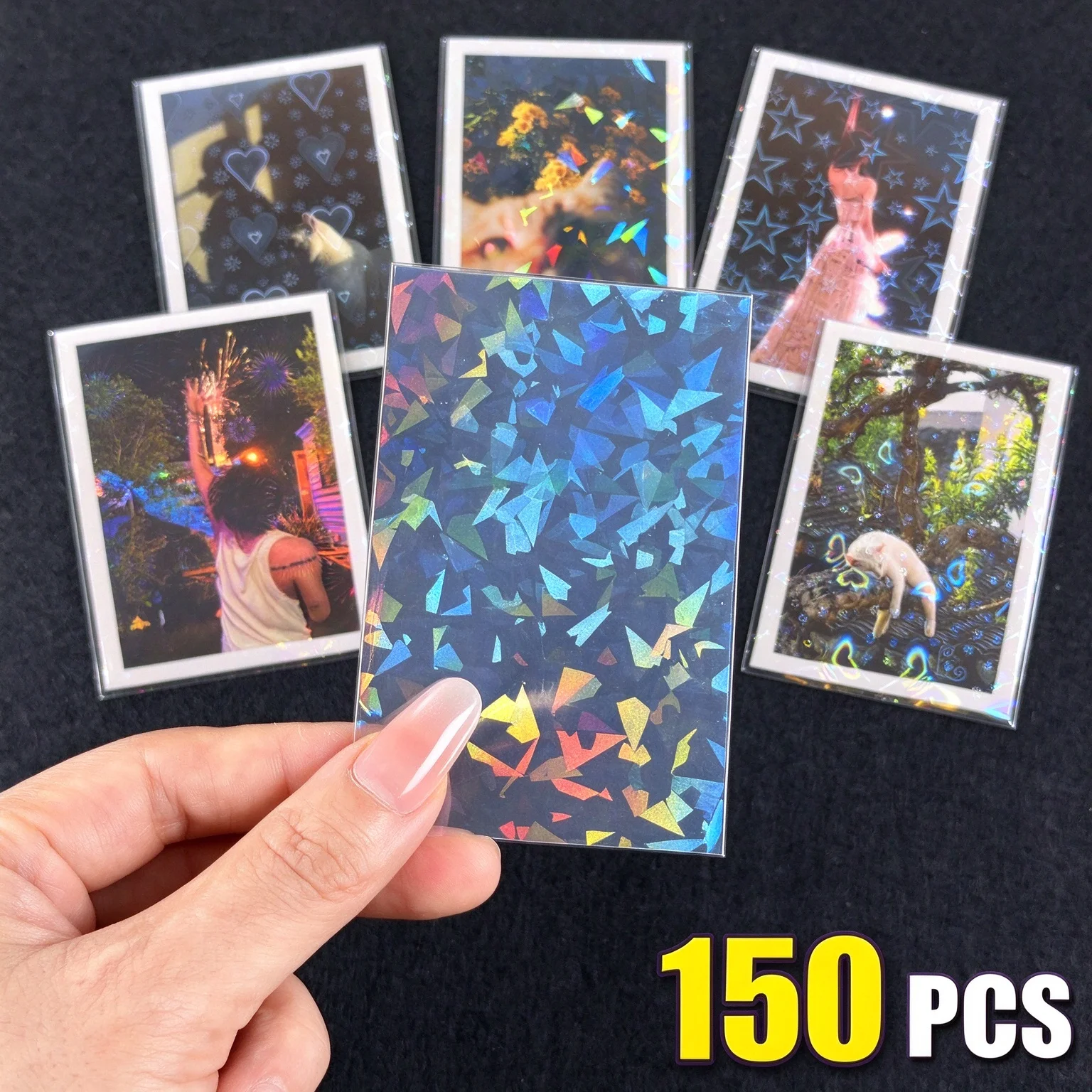 50-150Pcs Photocard Sleeves 58x89mm Kpop Card Protector Holographic TCG Board Game Sleeves Archival-Grade Idol Protective Covers