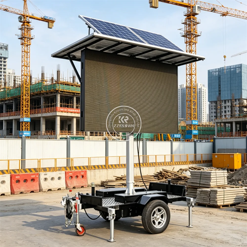Solar LED Billboard Trailer Mobile Digital Advertising Screen Truck Outdoor Event Marketing Display Trailer With Remote System