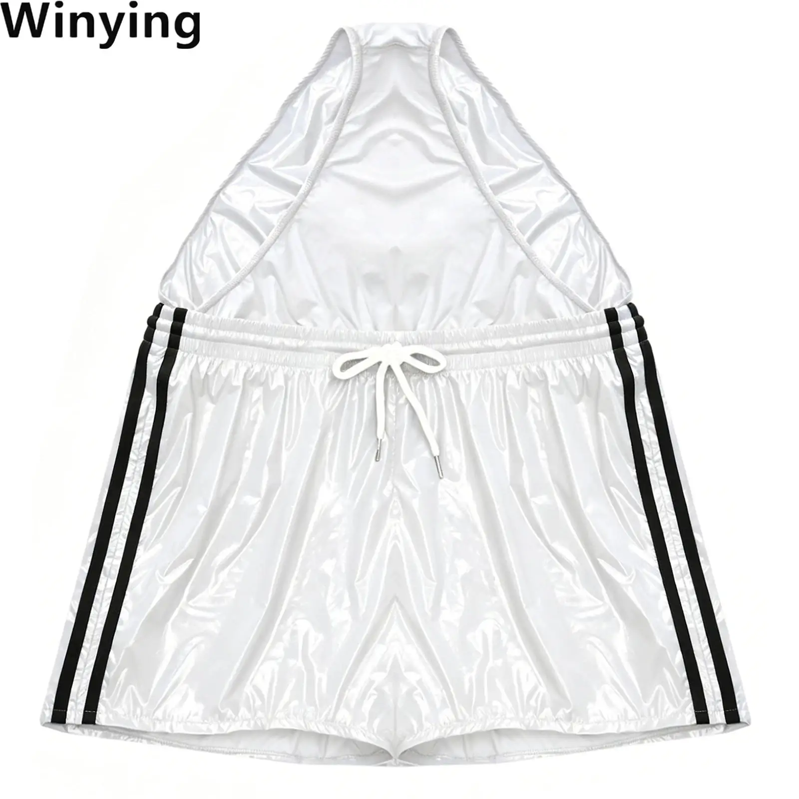 

Waterproof Men Swimming Boxer Shorts Wrestling Gym Sports Trunks Workout Shorts Drawstring Elastic Waistband Built-in Briefs