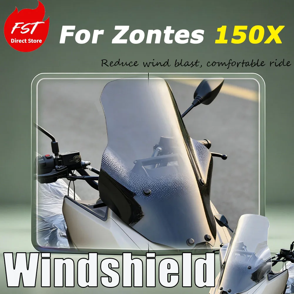 For Zontes 150X Special modification accessories to widen the horizontal bar of the front windshield of the windscreen.