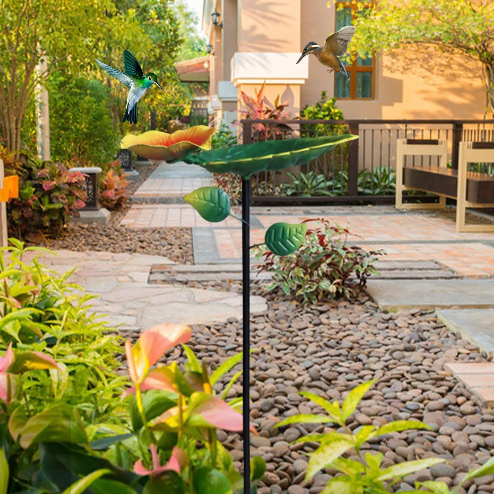 

Freestanding Bird Bath Bowl Water Bowl Bird Feeder for Park Lawn Hummingbird