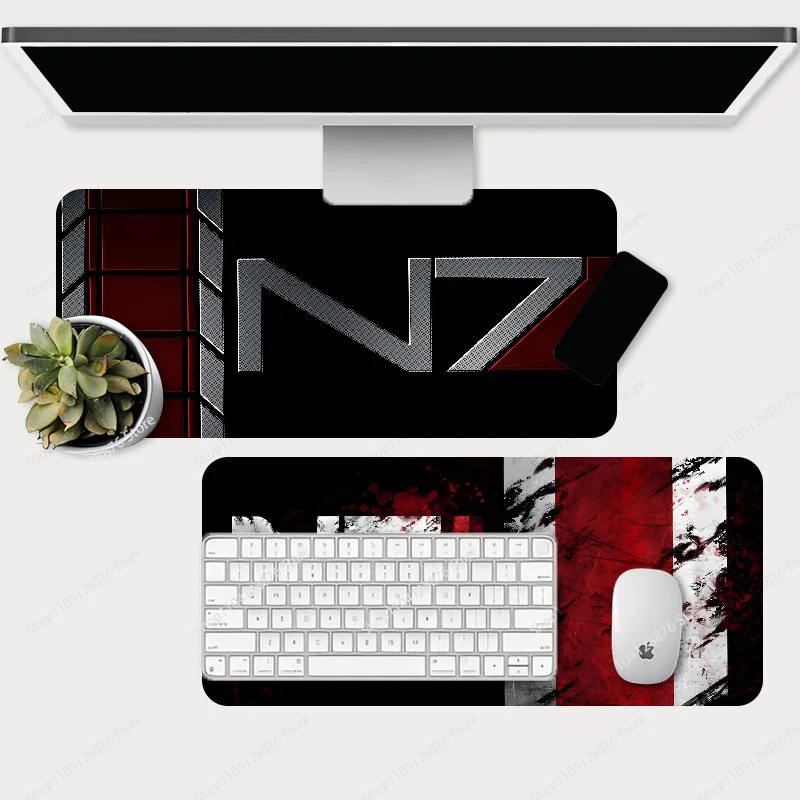 Mass Effect N7 Mousepad Gaming Mouse pad Gamer Pc Accessories Deskmat Keyboard Mat Desk Protector Mause Pads