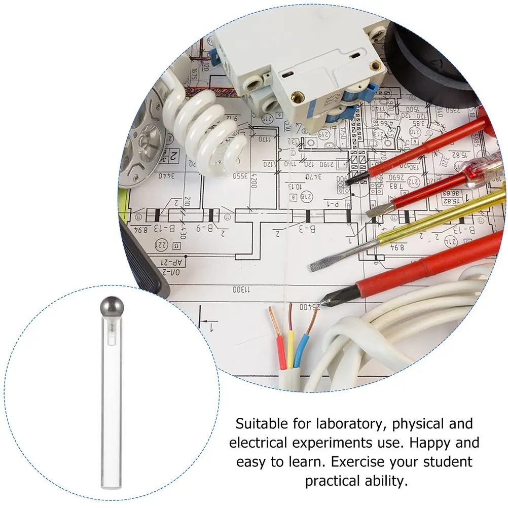 2 Pcs Electricity Test Balls for Physics Experiment Tools Static Electric Kits Plastic Student Science