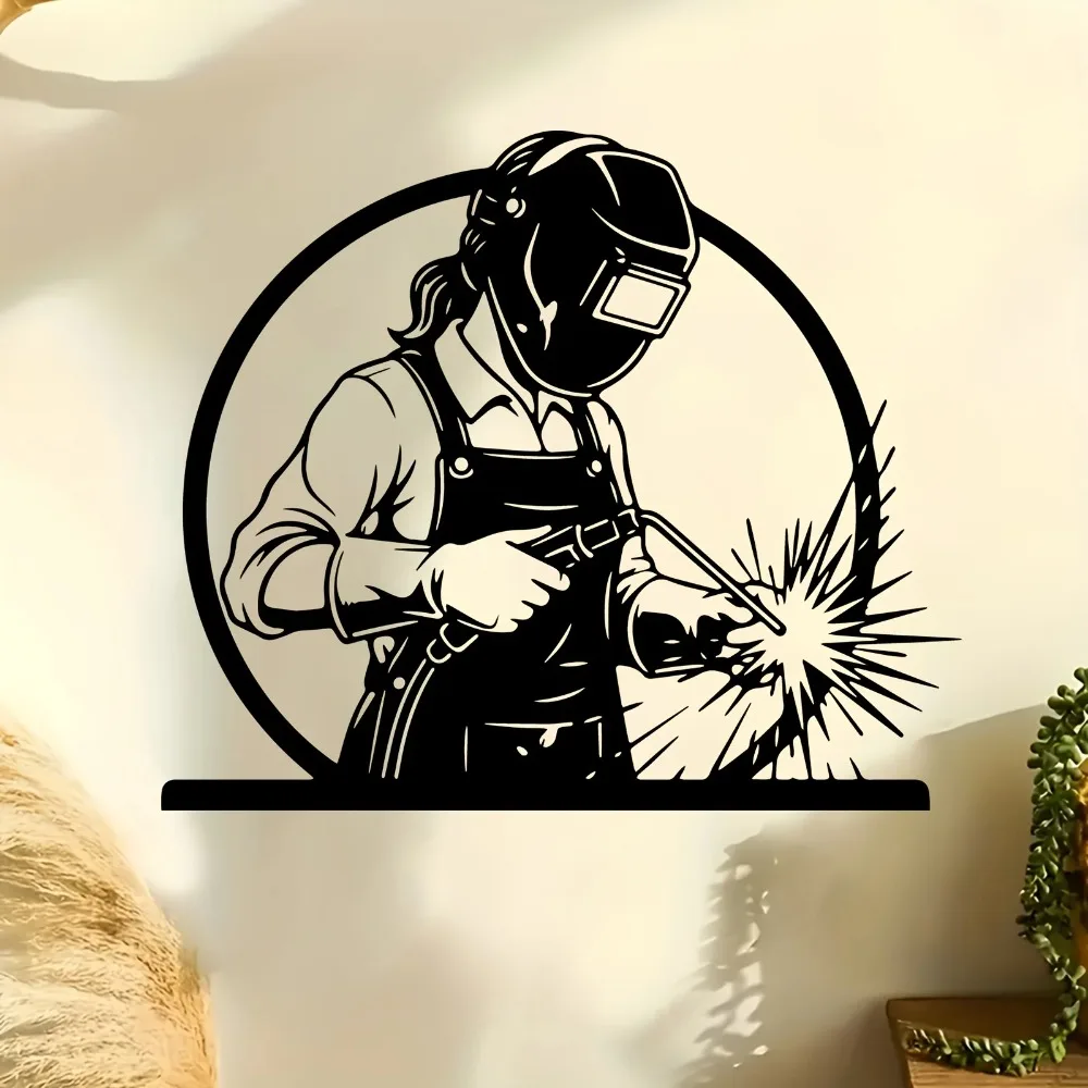 CIFBUY Wrought Iron Metal Wall Art Iron Welder Sculpture For Rust Resistant Weatherproof Indoor Outdoor Hanging Decor