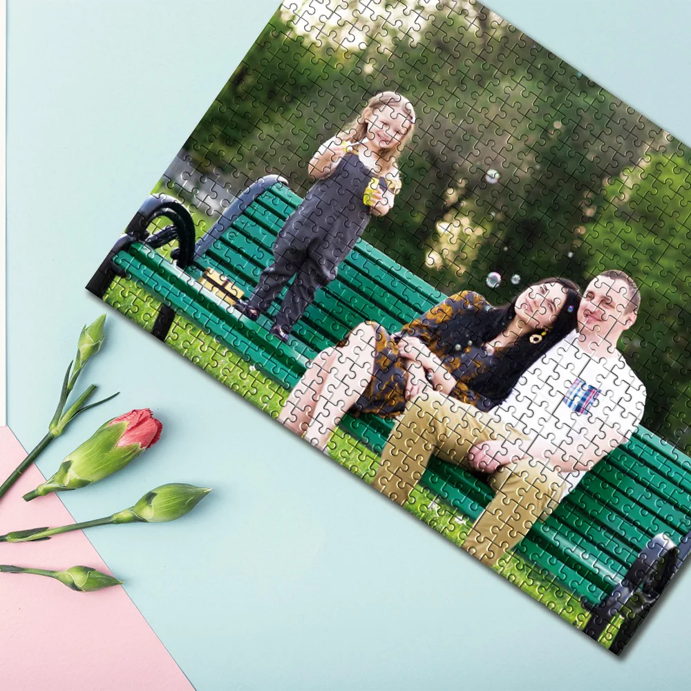 35/150/300/500/1000pcs family Custom Photo Personalised Decompression Puzzles Jigsaw puzzle Mosaic Kids Gift