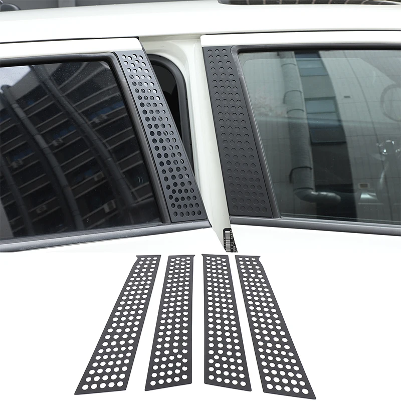

For Nissan juke For Infiniti ESQ 2011-2019 Aluminum alloy black Car mid-pillar honeycomb decorative panel sticker accessories