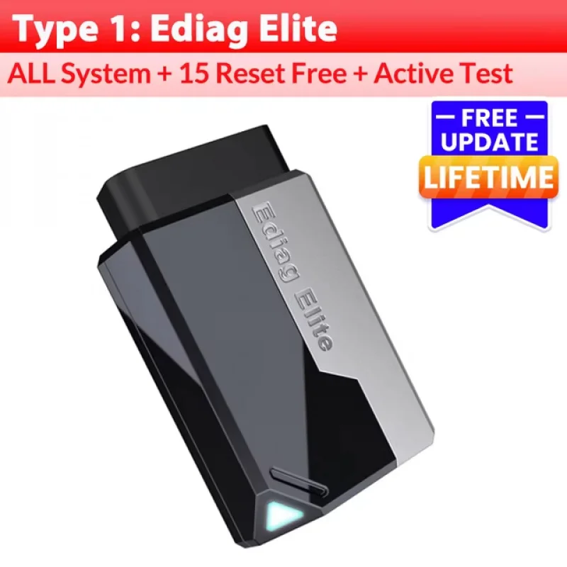 New Ediag Elite Auto Diagnostic Tool All Cars Full System Diagnose 15 Resets Lifetime OBD2 Scanner Read Clear Code Error