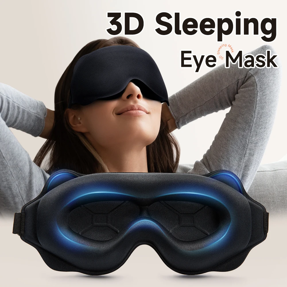 3D Sleeping Mask 100% Blockout Light Sleep Mask for Eye Soft Eye Mask for Travel Eyeshade Night Breathable Blindfold Slaapmasker