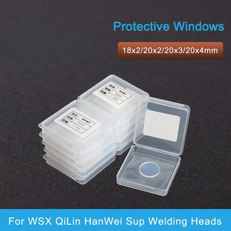 

Laser Lens Hand-Held Welding Fiber Protective Window 18*2/20*2/20*3/20*4mm For WSX QiLin HanWei Sup Welding Heads