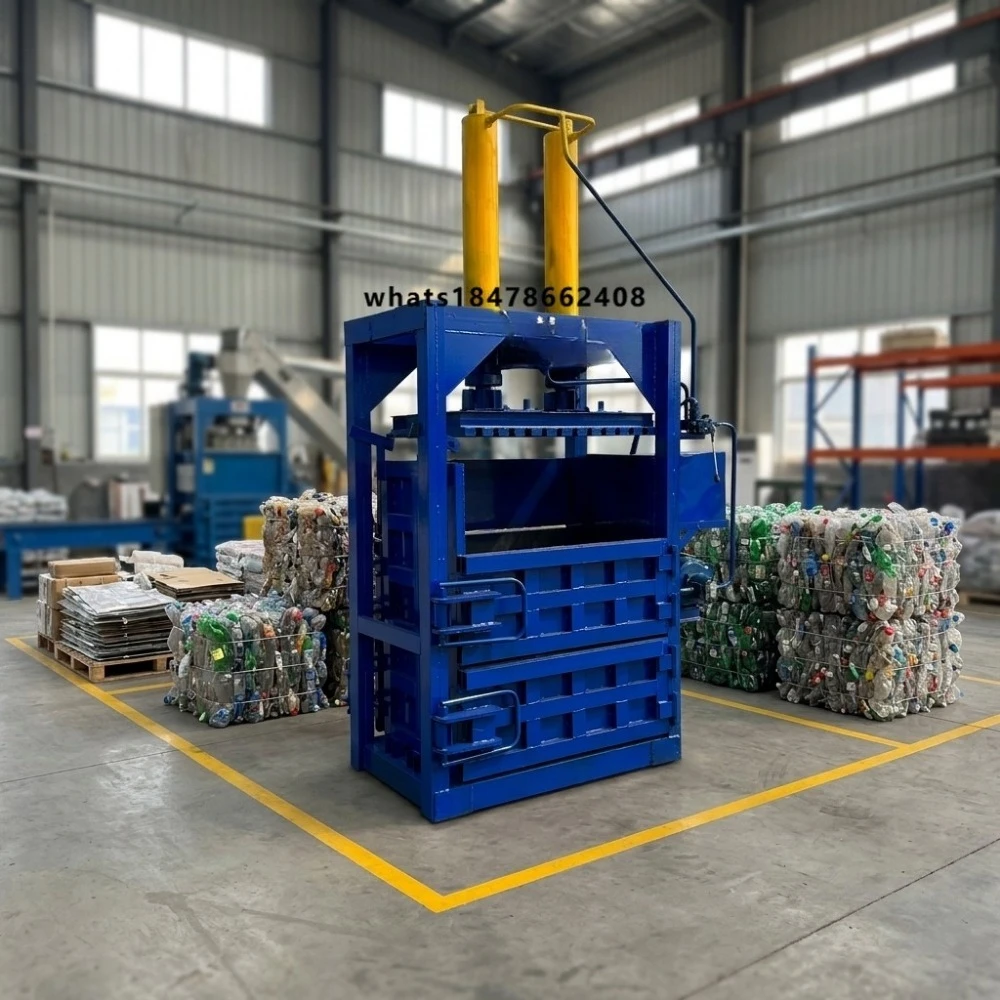 Longmiao Horizontal Hydraulic Waste Paper Baler with Automatic Bale Tying System Motor & Engine Driven Low Noise