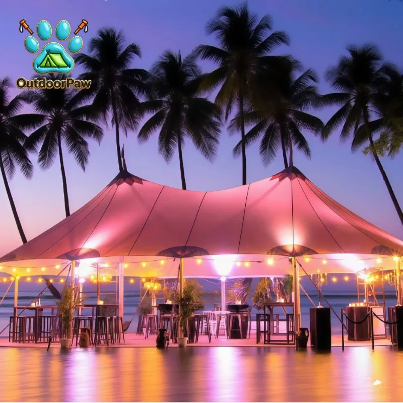 Outdoor camping team building party restaurant camp super large scenic resort giant canopy membrane structure awning