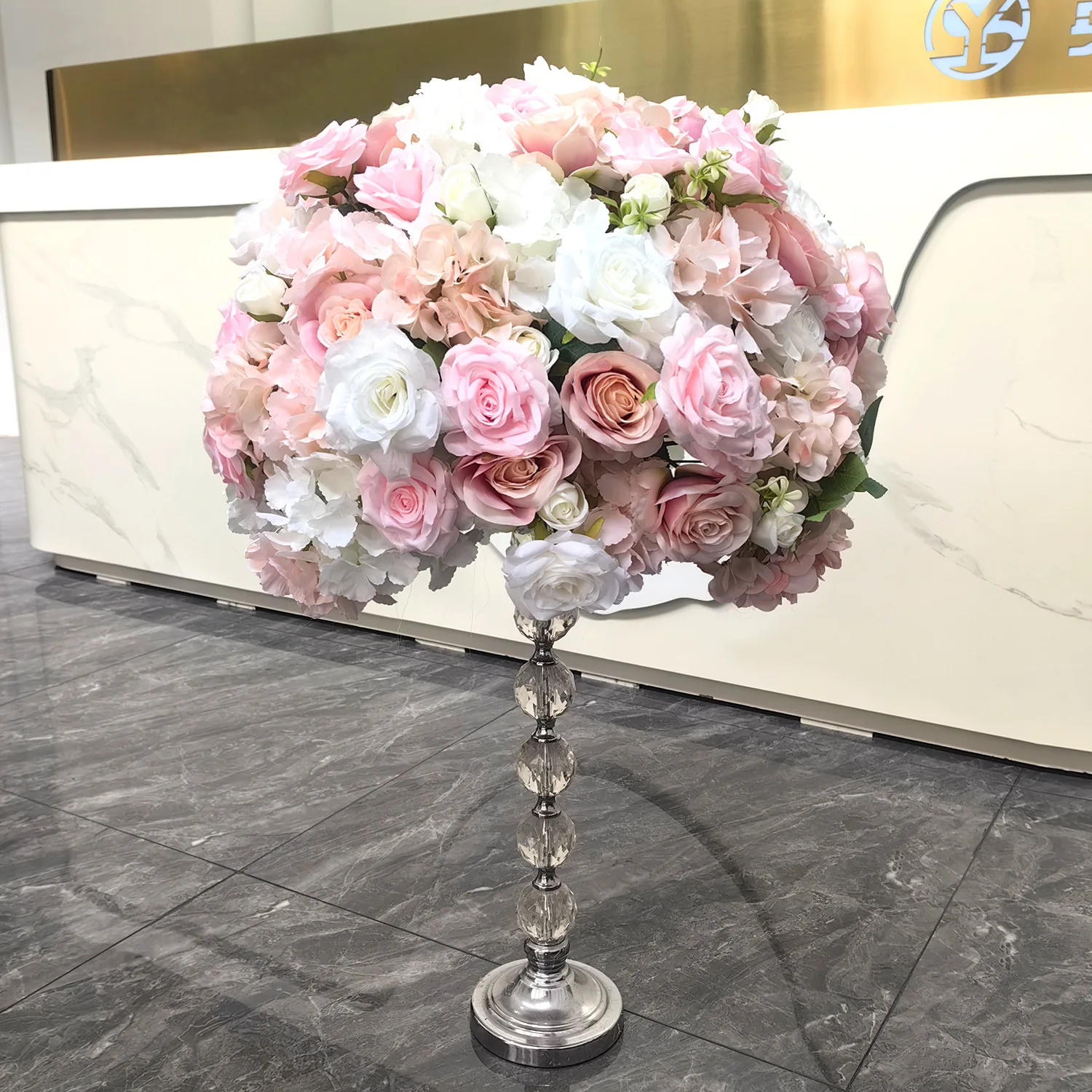 60cm rose ball wedding table table flower device candlestick simulated flower fake flower ball