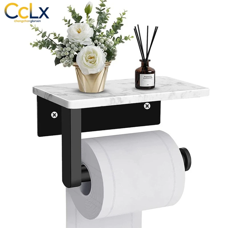 Square stainless steel stone tissue holder, toilet, bathroom, mobile phone hanging paper holder, American style