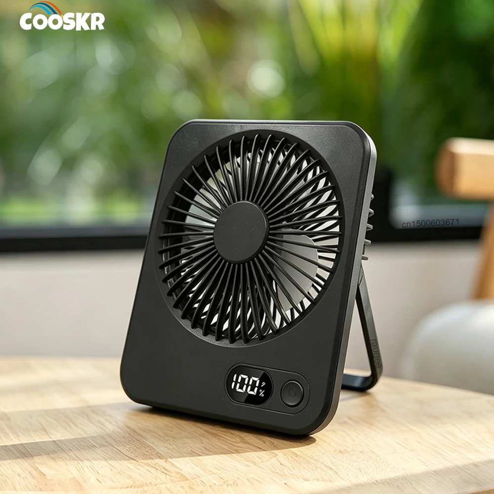 Mini Portable Desk Fan USB Rechargeable Foldable Table Fan Camping Ceiling Fan 5 Speed Wind Air Circulation Wall Hanging Fan