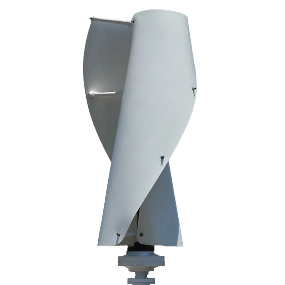 New Color Black Helix Wind Turbine Generator 400w 500w Vertical Windmill Generator 12/24v Maglev Without MPPT Regulator