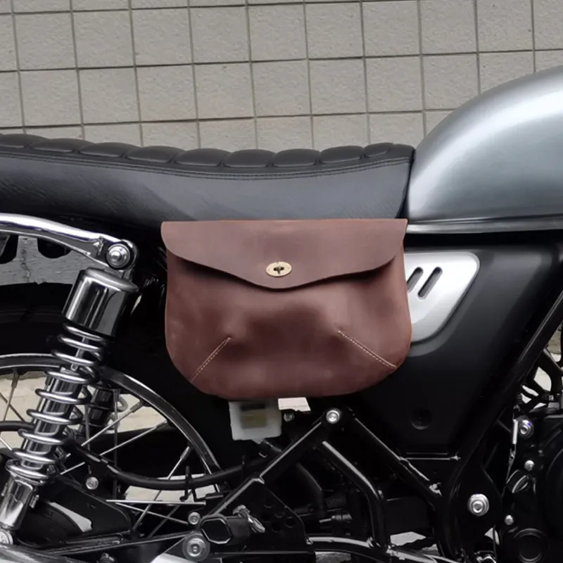 【Premium】For Honda CGX150 water cup edging cover bag modification accessories vintage bumper cowhide side bag small hanging bag